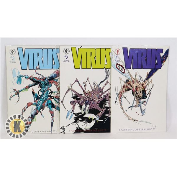 DARK HORSE COMICS VIRUS ISSUES #1-3