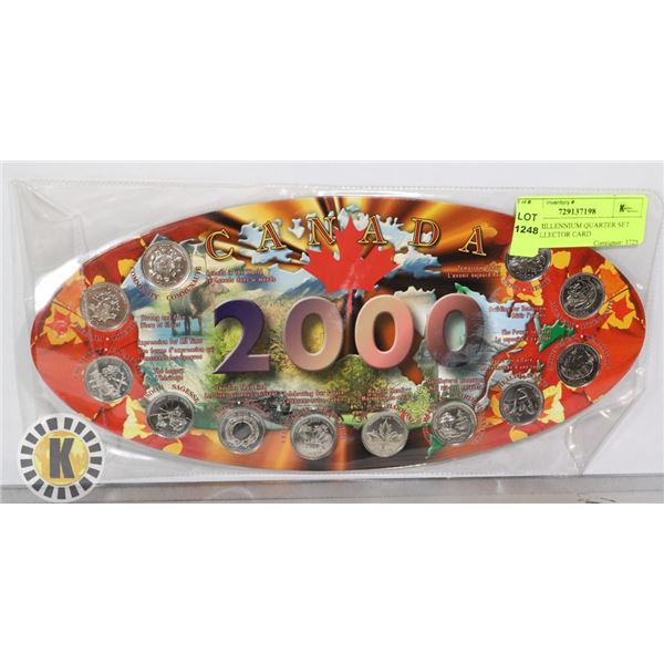 20000 MILLENNIUM QUARTER SET ON COLLECTOR CARD