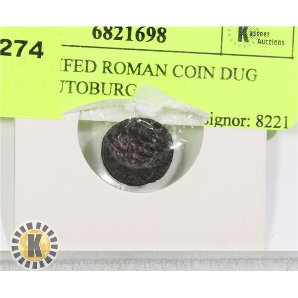 UNIDENTIFIED ROMAN COIN DUG NEAR TEUTOBURG