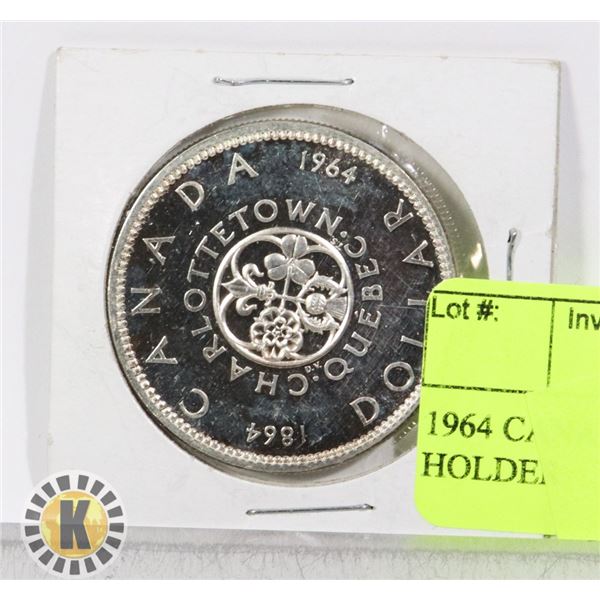 1964 CANADIAN SILVER DOLLAR IN HOLDER