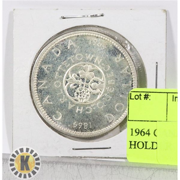 1964 CANADIAN SILVER DOLLAR IN HOLDER