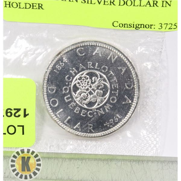 1964 CANADIAN SILVER DOLLAR IN HOLDER