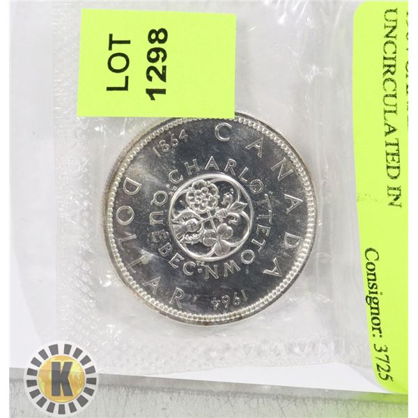 1964 CANADIAN SILVER DOLLAR UNCIRCULATED IN
