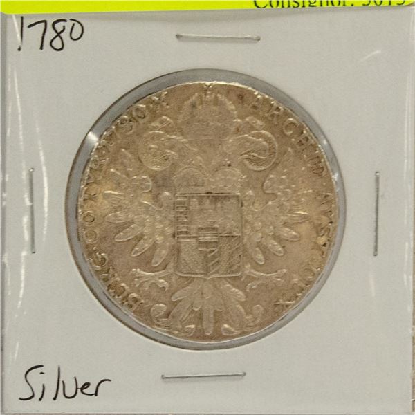 LARGE 1870 SILVER AUSTRIA MARIA THERESA THALER