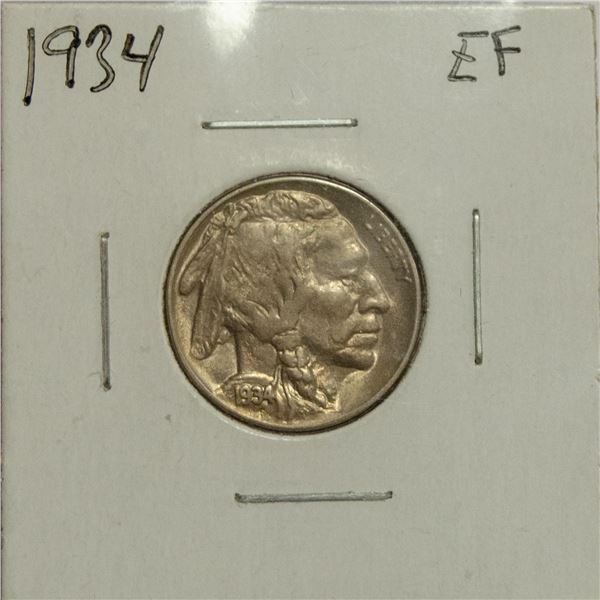 1934 USA INDIAN HEAD BUFFALO NICKEL EXTRA FINE