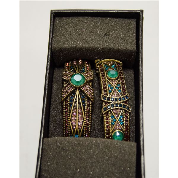AUTHENTIC HEIDI DAUS DOUBLE BANGLE SET