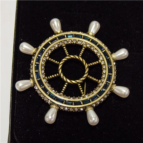 AUTHENTIC HEIDI DAUS BLING FULL SPEED AHEAD PIN