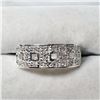 Image 1 : SILVER CUBIC ZIRCONIA  RING (~SIZE 7)