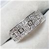 Image 2 : SILVER CUBIC ZIRCONIA  RING (~SIZE 7)