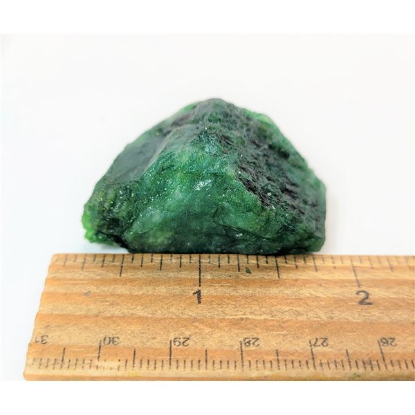 21)  NATURAL 147 CT ROUGH COLUMBIAN  EMERALD