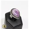 Image 1 : 2)  NATURAL TEAR DROP SHAPED AMETHYST