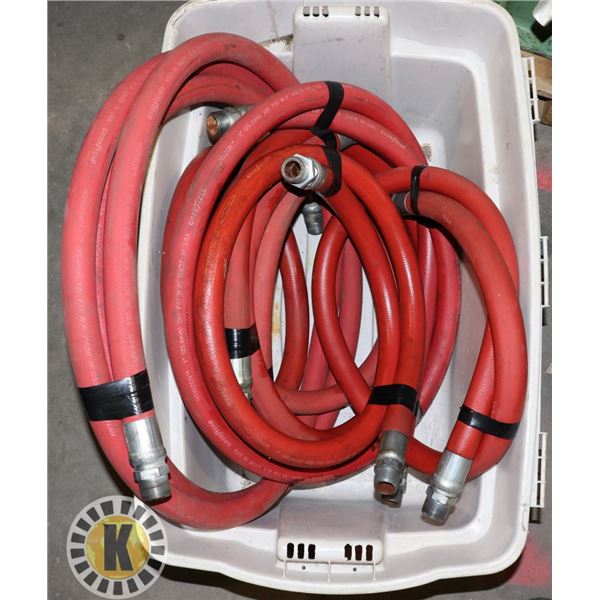 ESTATE TOTE OF 1" HOSES WITH FITTINGS