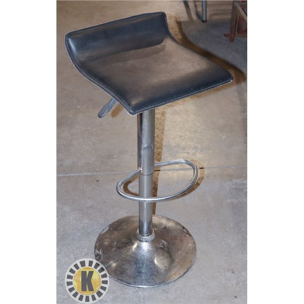 BAR STOOL- ADJUSTABLE; BLACK