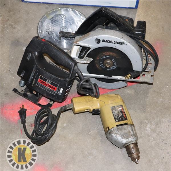 SABRE SAW, CIRCULAR SAW, DRILL GUN