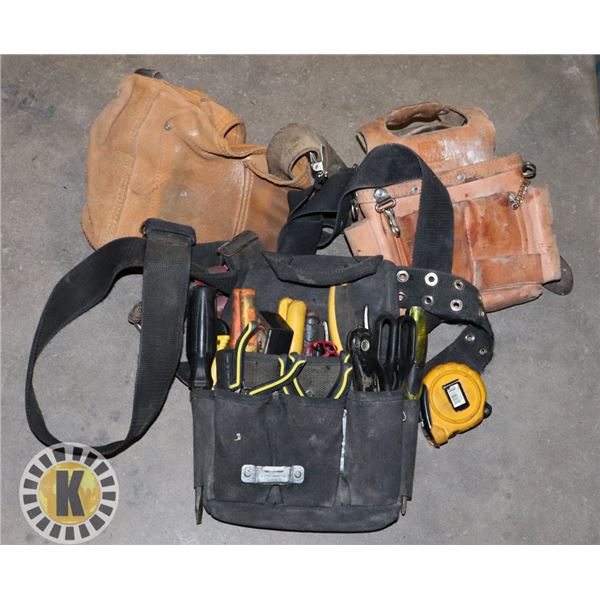 3 TOOL BELTS AND TOOLS