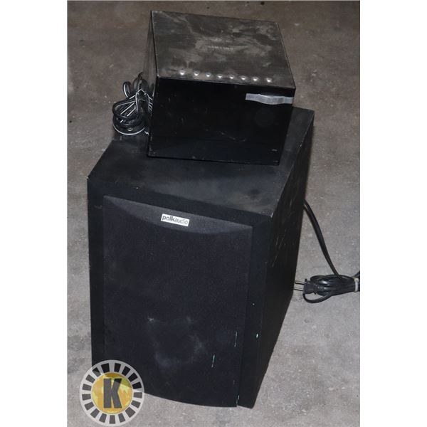 SAMSUNG HOME AUDIO SYSTEM  WITH POLK AUDIO SUB