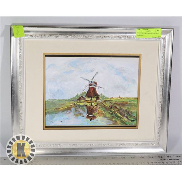 16 X 13 OIL ON CANVAS WINDMILL PAINTING