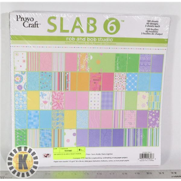 180 SHEETS SLAB 6 CRAFT PAPER