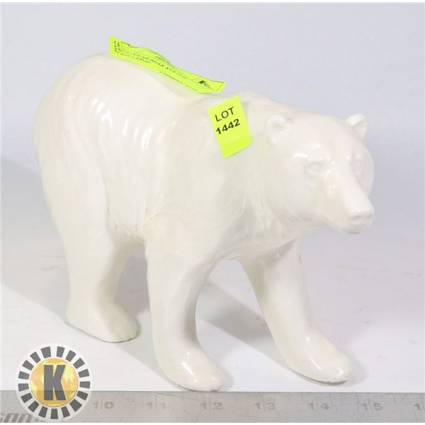 WHITE POLAR BEAR STATUE VINTAGE LARGE