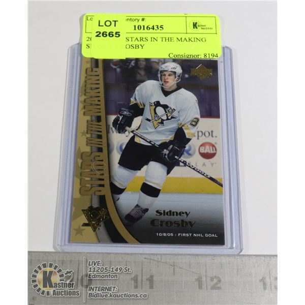 2005-06 UD STARS IN THE MAKING SIDNEY CROSBY
