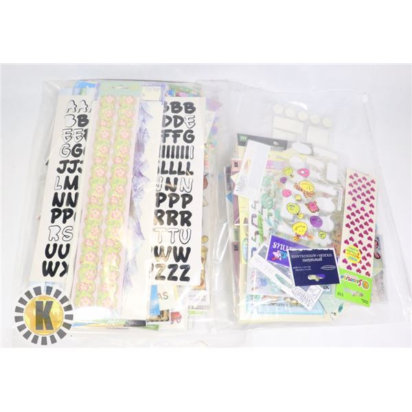 LOT OF SCRAPBOOKING STICKERS