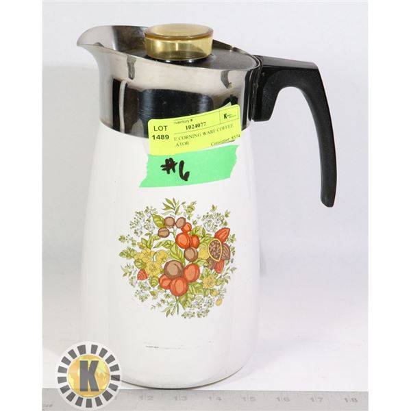 VINTAGE CORNING WARE COFFEE PECULATOR