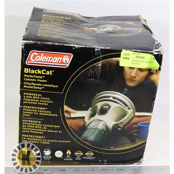 COLEMAN BLACK CAT 3000BTU PROPANE HEATER