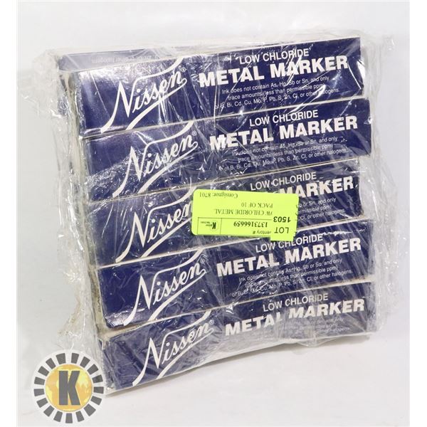 NISSEN LOW CHLORIDE METAL MARKER- PACK OF 10