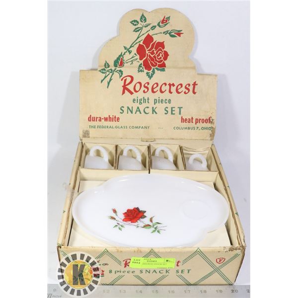SET OF ROSECREST SNACK SET