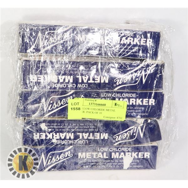 NISSEN LOW CHLORIDE METAL MARKER- PACK OF 10