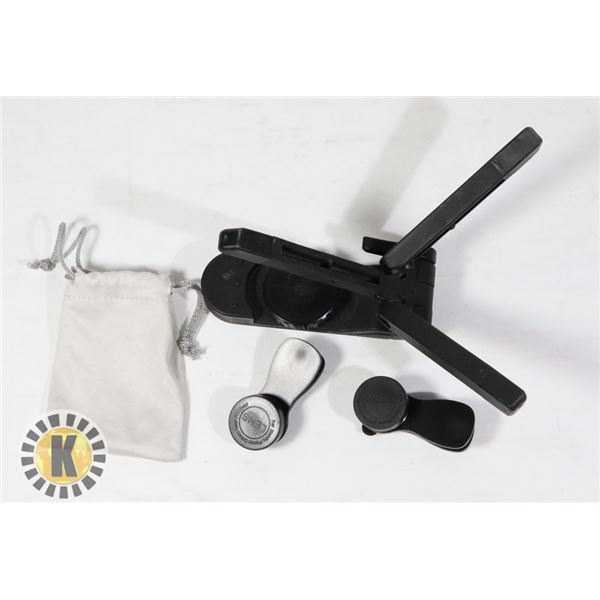 PENTAX MINI TRIPOD AND IPHONE ZOOM LENS