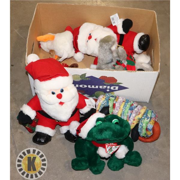 ASSORTED BOX OF STUFFED ANIMALS