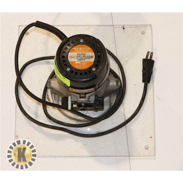 DOUBLE INSULATED 100% BALL BEARING ROUTER- SEARS