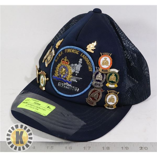 RCMP FORENSICS LABORATORY HAT WITH 11 C0LLECTOR