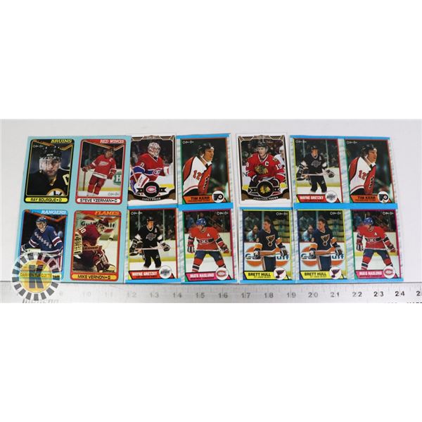 LOT OF HOCKEY BOX TOPS INCLUDING GRETZKY,