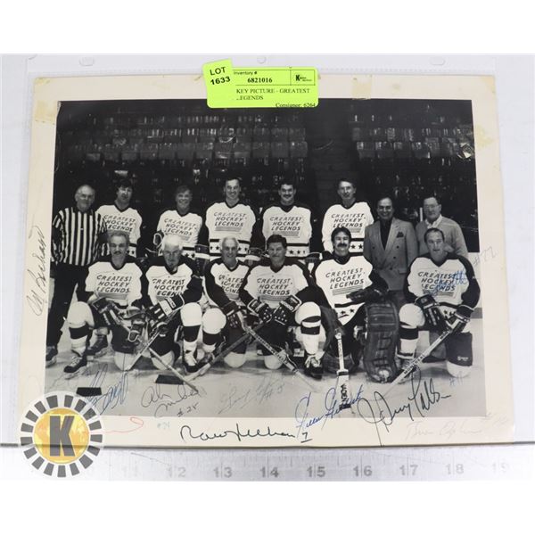 NHL HOCKEY PICTURE - GREATEST HOCKEY LEGENDS