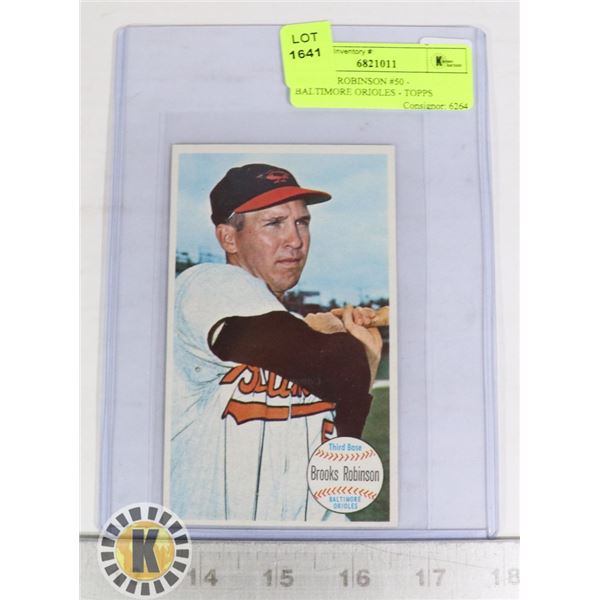 BROOKS ROBINSON #50 - BALTIMORE ORIOLES - TOPPS