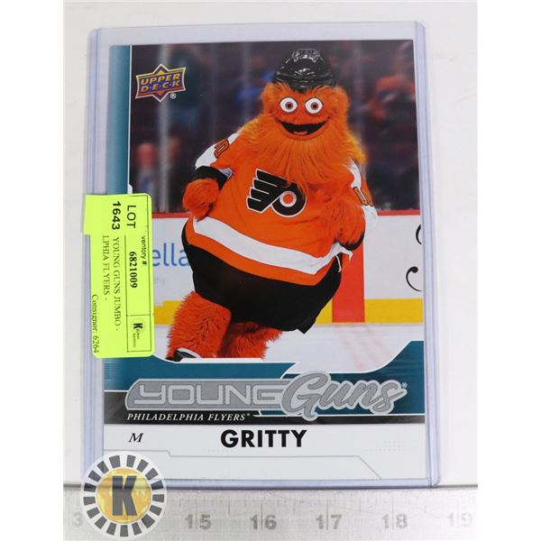 GRITTY - YOUNG GUNS JUMBO - PHILADELPHIA FLYERS -