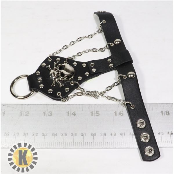 SKULL RING BRACELET COMBO LEATHER