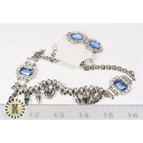 NEW CRYSTAL AVENUE NECKLACE AND EARRING SET