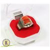 Image 1 : MENS 950 STERLING SILVER RIN WITH RED STONE