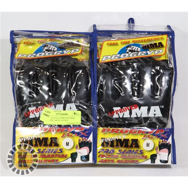 2 PACKS OF M  APPROVED MMA MARTIAL ARTS GLOVES