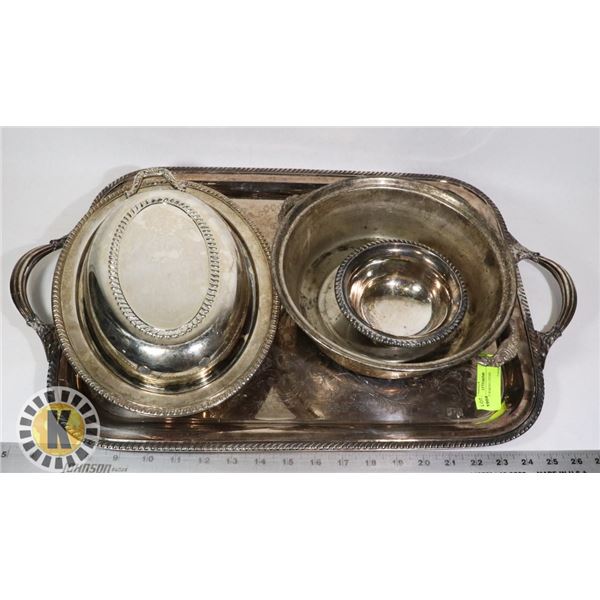 SILVER PLATED SERVING ITEMS