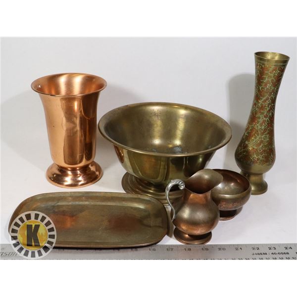ANTIQUE COPPER AND BRASS WARES