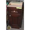 Image 1 : WOOD CABINET DARK BROWN LXWXH 15"X16"X31" INCHES