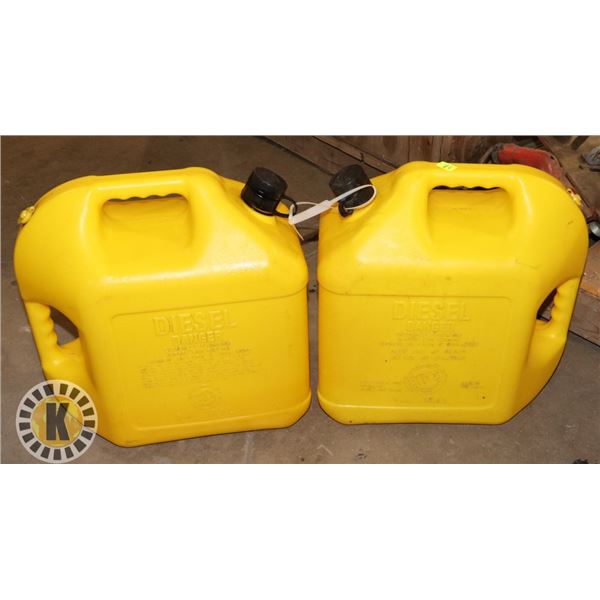 2 DIESEL CANS- 5 GALLONS EACH