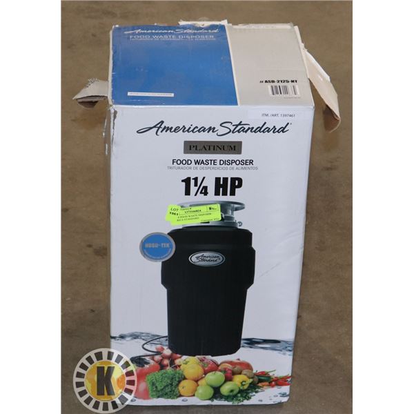 1.25 HP FOOD WASTE DISPOSER- AMERICA STANDARD