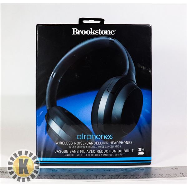 NEW BROOKSTONE DIRPHONES WIRELESS NOISE CANCELLING