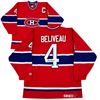 Image 1 : JEAN BELIVEAU SIGNED MONTREAL CANADIENS VINTAGE CCM JERSEY (FROZEN POND COA)