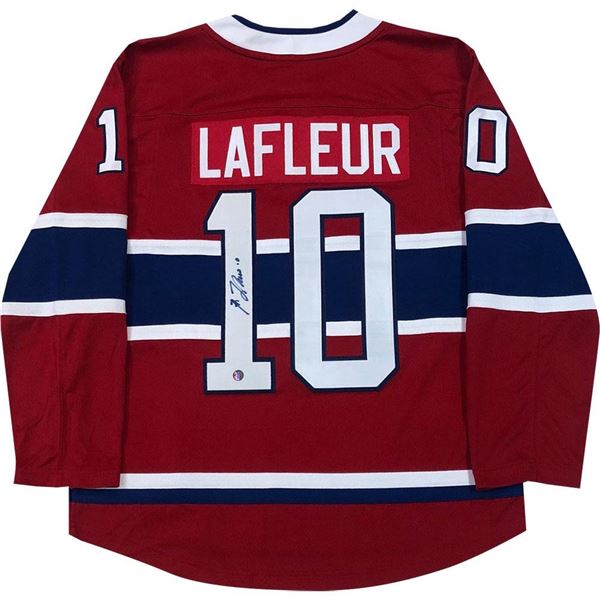 GUY LAFLEUR SIGNED MONTREAL CANADIENS REPLICA JERSEY (FROZEN POND COA)